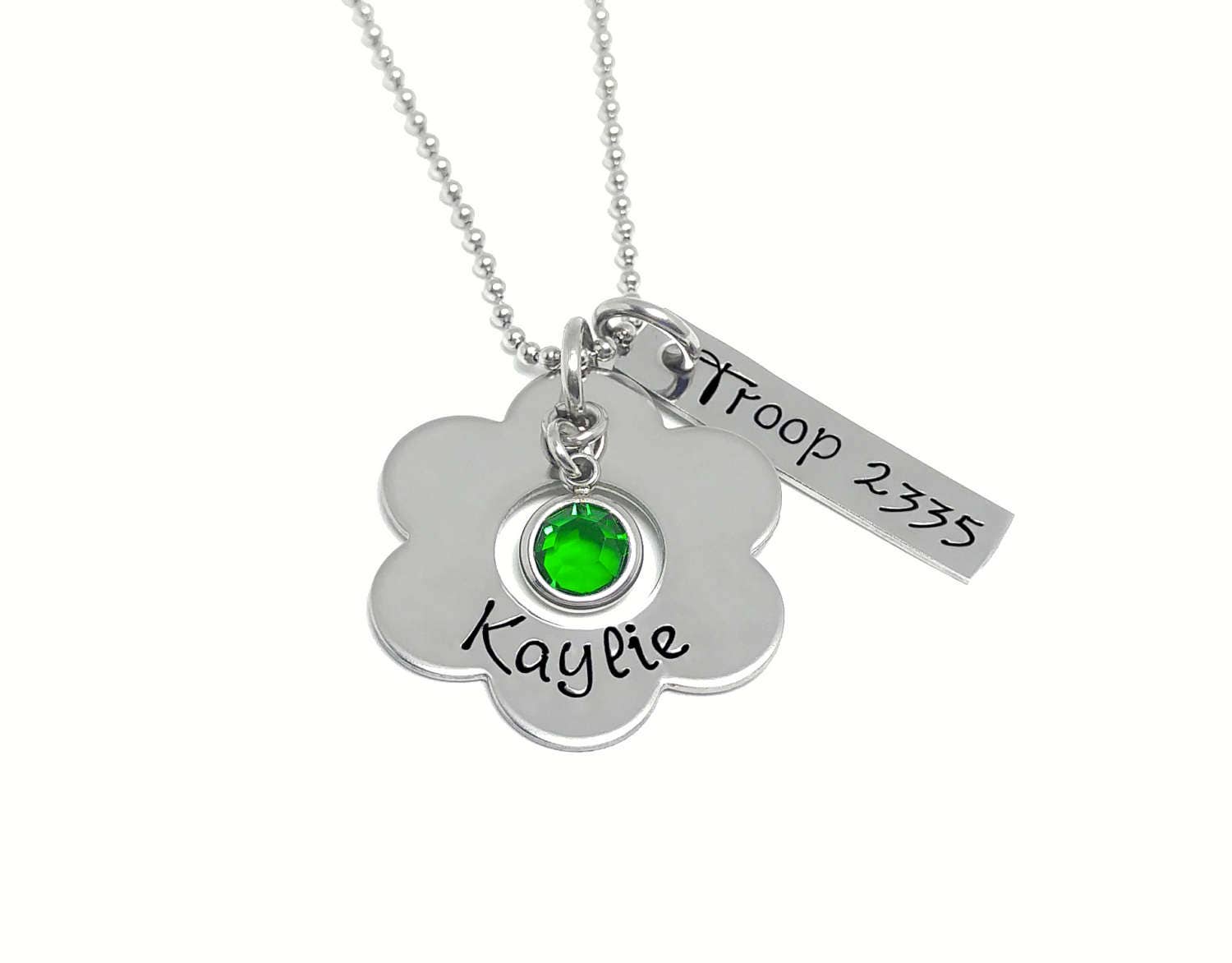 Scout Necklace Personalized Bridging Gift Daisy Troop Necklace