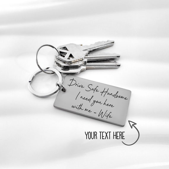 Personalized Engraved Key Chain Custom Stainless Steel Keychain Special Message Gift For Men or Women, Father's Day, Mother's Day, Birthday