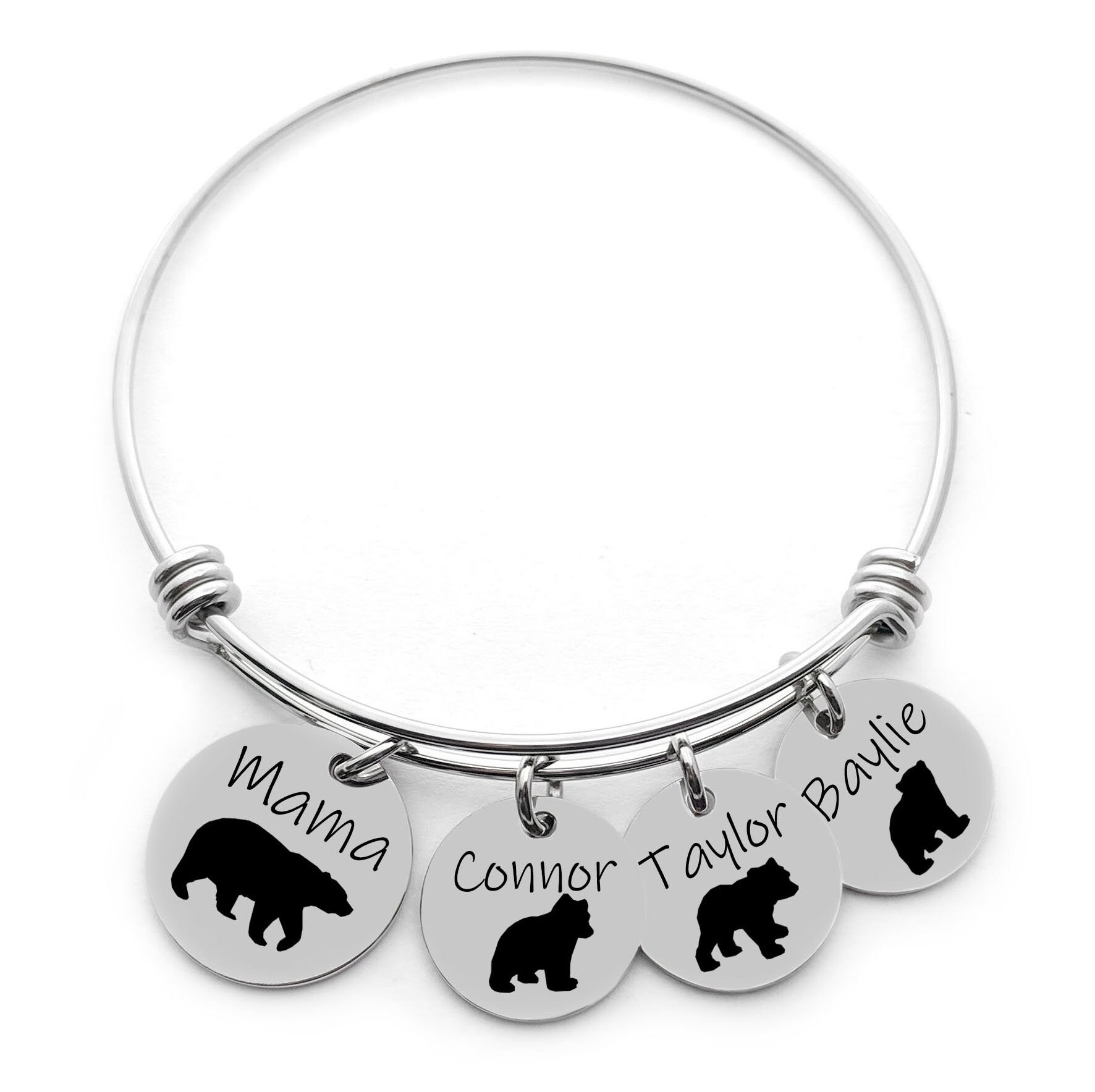 bracelet with children's names engraved