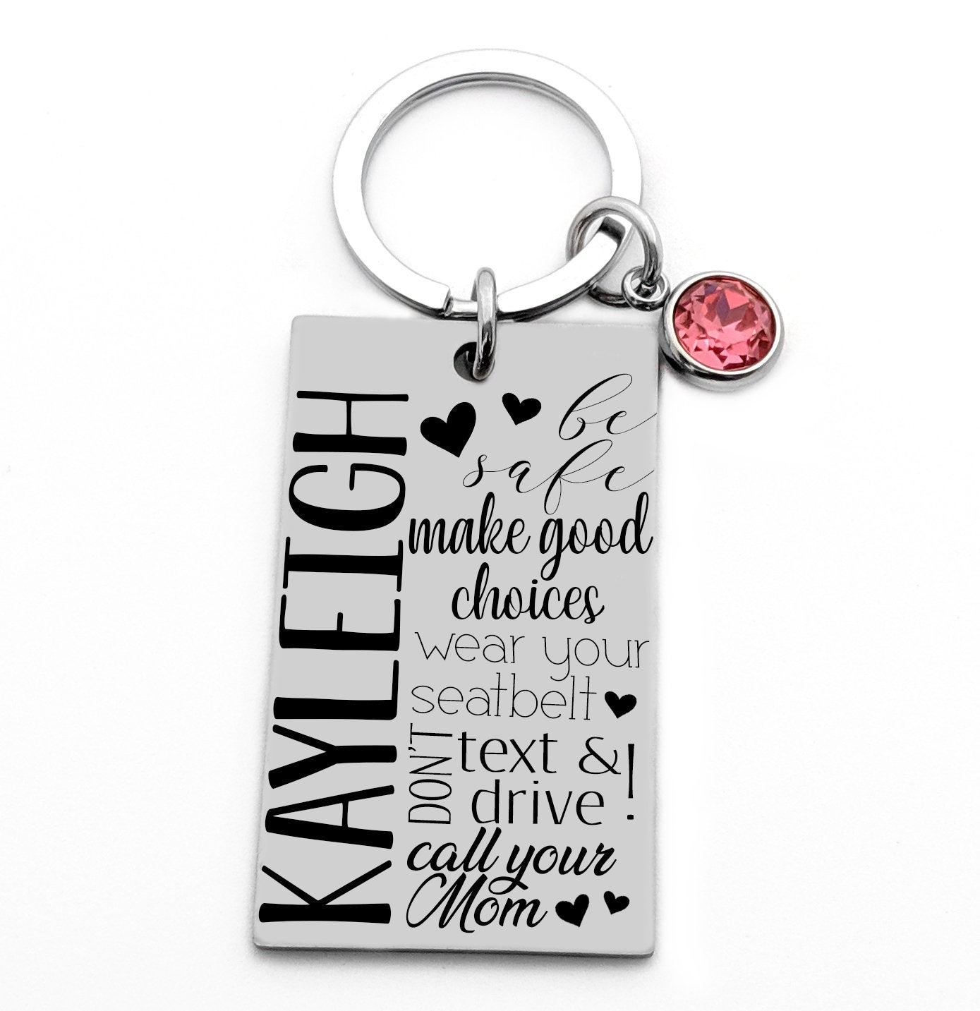 Drive Safe Keychain - Personalized Sweet 16 Keychain - Life is a Journey -  Sweet 16 - 3 design options - Sweet 16 Birthday Gift for Teenager