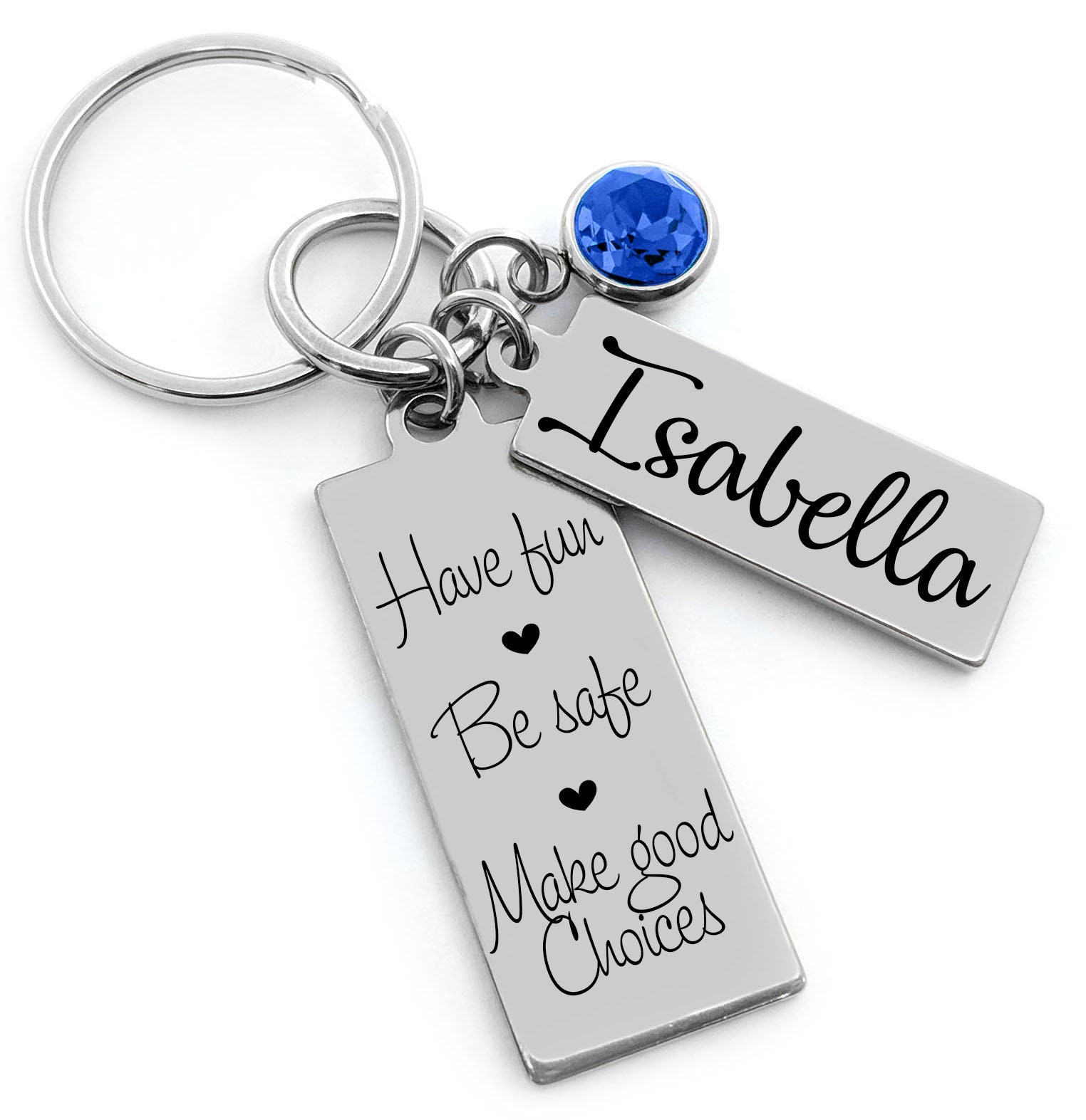 Sweet 16 Gift for Girls, New Driver, Personalized Keychain for Teenage  Girl, Have Fun, Life is Beautiful, Guardian Angel, PICK Your Saying!