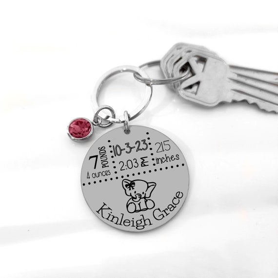 New Mom Keychain, First Time Mom Keychain, Baby Stats Keychain, Baby Arrival Gift For Mom, New Mother Keychain, New Mommy Keychain