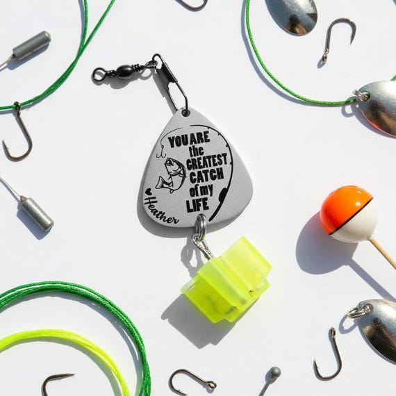 Custom Fishing Lure, Greatest Catch, Gift For Husband Boyfriend Engraved Gift Fisherman, Personalized Valentines Anniversary Gift For Him