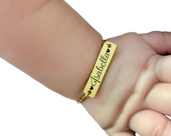 Bracelet bébé personnalisé, Bracelet d'identification enfant, Bracelet avec nom personnalisé, Imperméable, Tailles nouveau-né et tout-petit, bébé garçon, Bracelet bébé fille