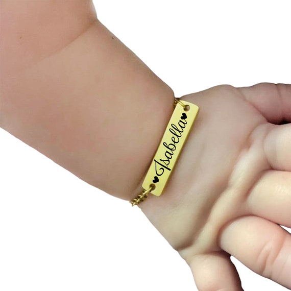 Baby Bracelet Personalized, Child ID Bracelet, Custom Name Bracelet, Waterproof, Newborn & Toddler Sizes, Baby Boy, Baby Girl Bracelet