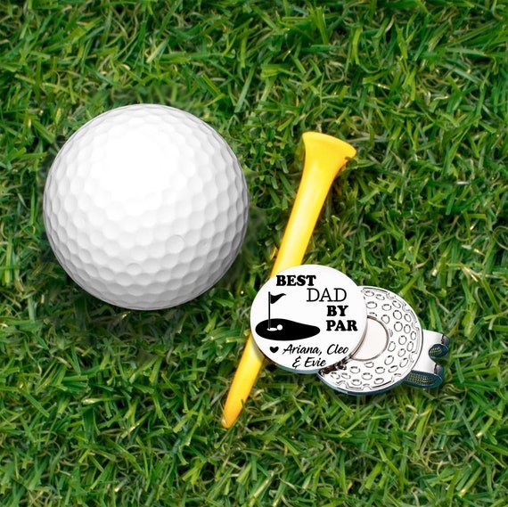 Personalized Golf Ball Marker, Golf Gift for Dad, Golf Gifts for Men, Ball Marker Hat Clip, Daddy Gift Father's Day, Best Dad Number 1 Dad