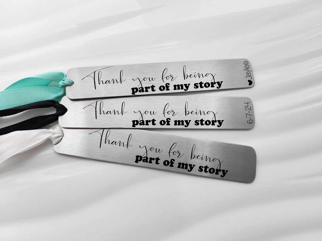 Thank You Bookmark Gift Teacher Appreciation Personalized Custom My ...