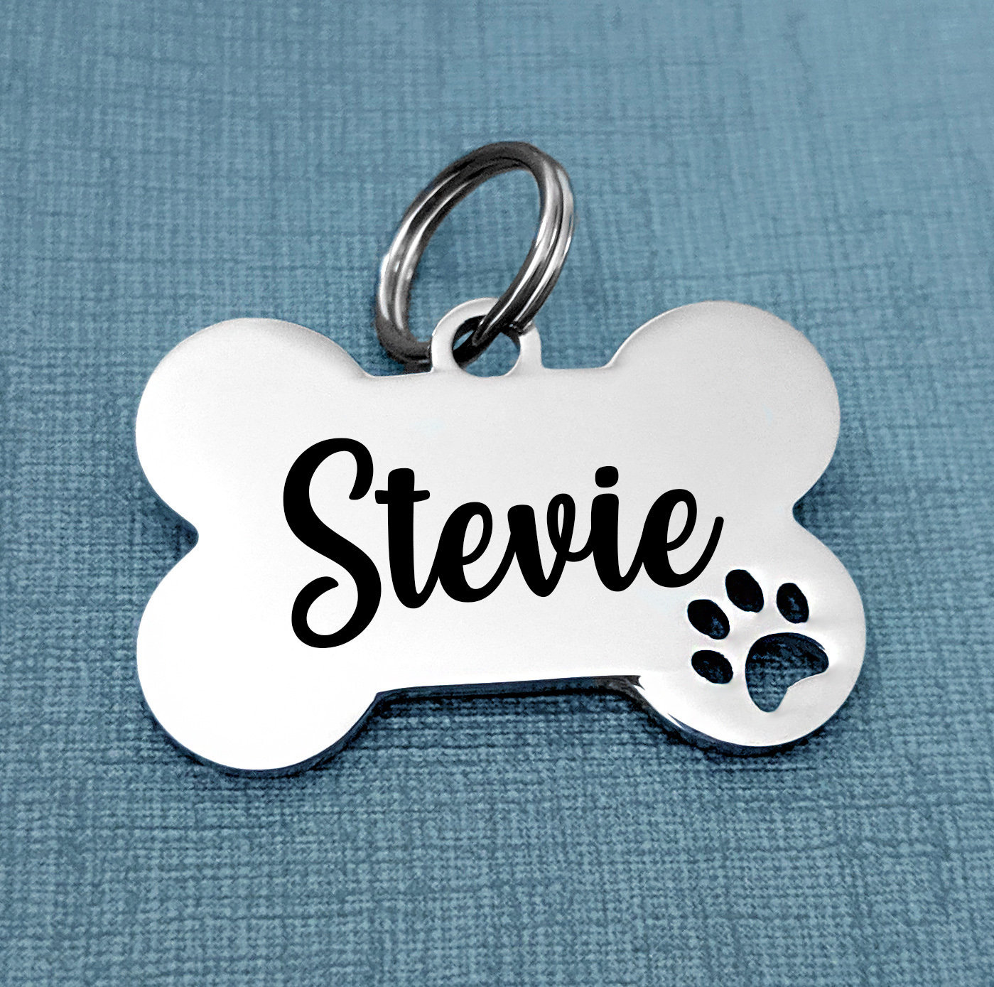 Pet ID Tags / Personalized Engraved Stainless Steel Pet Tag / Bone ...