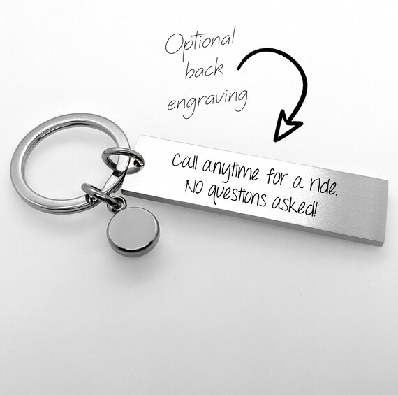 first car key chain Don/'t do stupid shit Custom engraved keychain Gift for Teenagers Gift for son