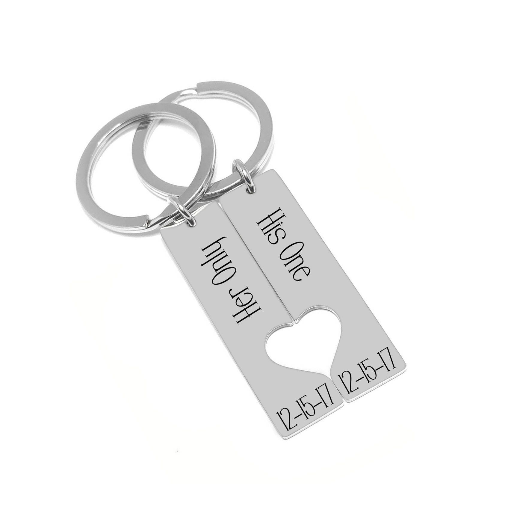 His One Her Only Key Chain Couples Key 