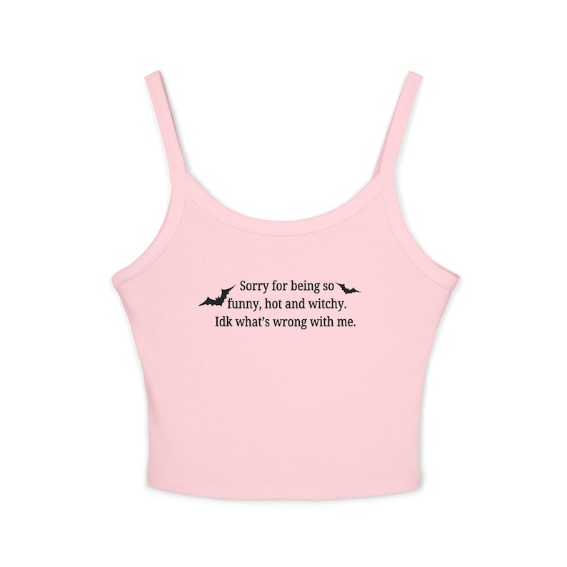 Camiseta de tirantes finos con estilo, ropa informal de verano, regalo divertido para brujas, camiseta ingeniosa de amor propio para mujer. imagen 5