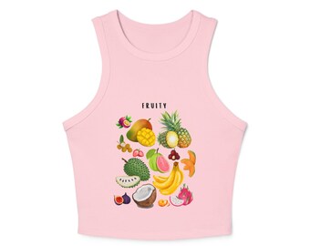 Fruity Women's Racer Tank Top, Summer Apparel, Beachwear, Gift for LGBTQ, Casual Look, Activewear