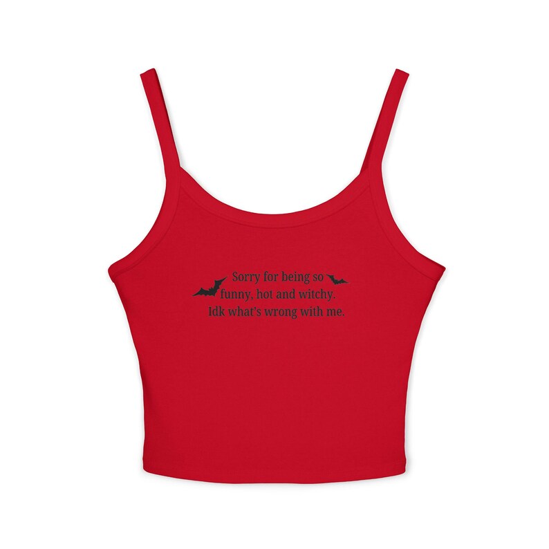 Camiseta de tirantes finos con estilo, ropa informal de verano, regalo divertido para brujas, camiseta ingeniosa de amor propio para mujer. imagen 6