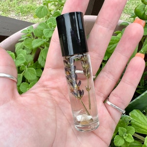 Citrus & Lemongrass Essential Perfume Oil Roller w/ Healing Crystal Roller Ball. Mixed w High Grade Avocado Oil - Quartz Inside
