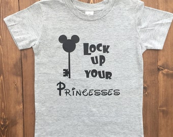 Boys Disney Inspired shirt - Lock Up Your Princesses Tee