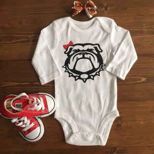 UGA Georgia Bulldogs Monogrammed inspired bodysuit image 2