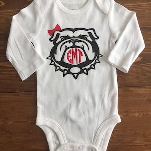 UGA Georgia Bulldogs Monogrammed inspired bodysuit image 1