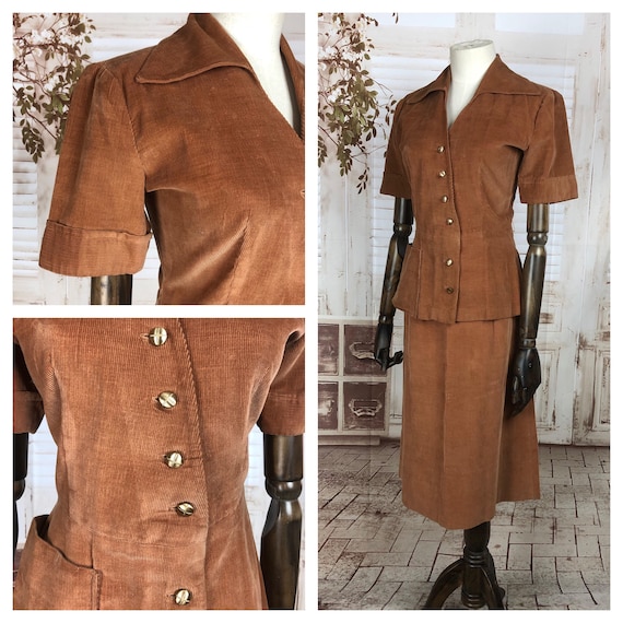 Corduroy skirt suit discount