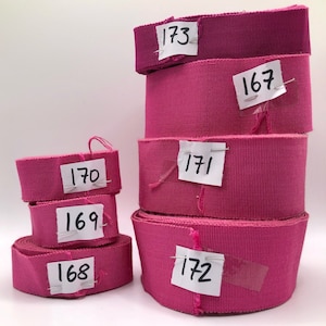 Original French Vintage Petersham And Grosgrain Hat Ribbon Fuchsia Pink