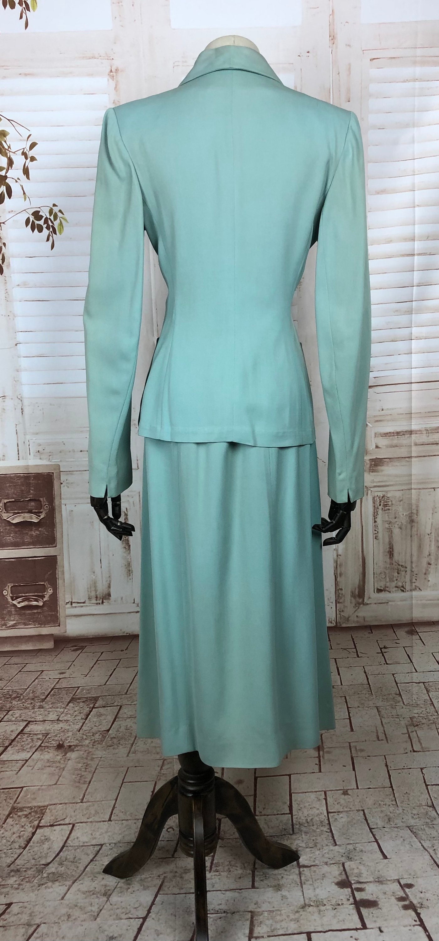 Original Late 1940s 40s Vintage Minty Aqua Summer Suit by - Etsy UK