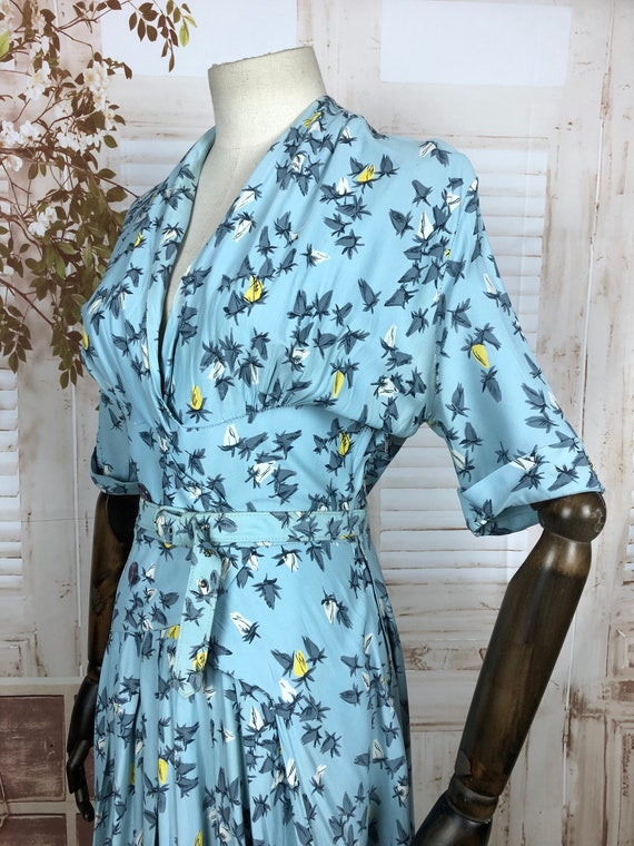 Amazing Original 1940s 40s Vintage Rayon Jersey N… - image 5