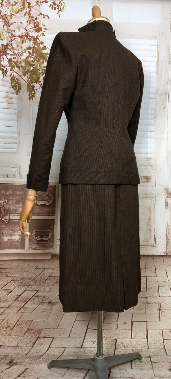 Amazing Original 1940s Vintage Chocolate Brown An… - image 9