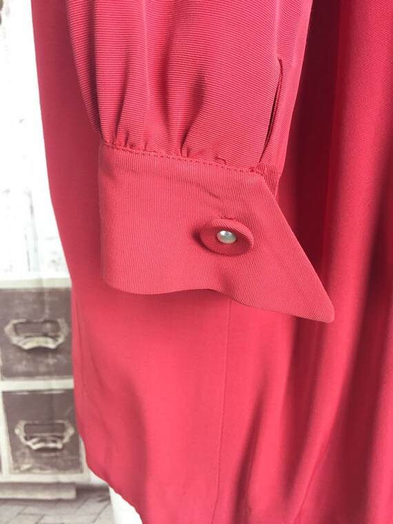 Gab Red Original 1950s Red Gabardine Gab Ladies Vintage Swing… - Gem