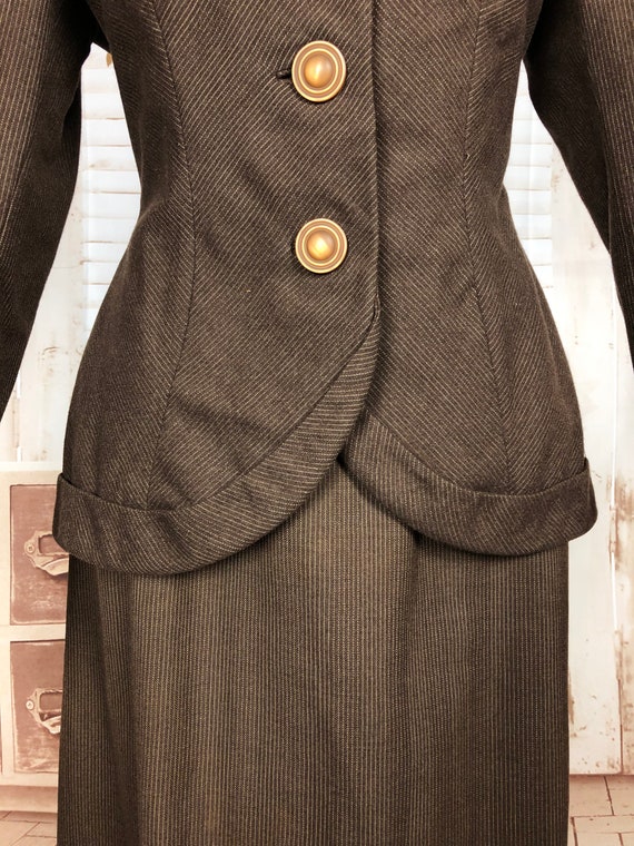 Amazing Original 1940s Vintage Chocolate Brown An… - image 6