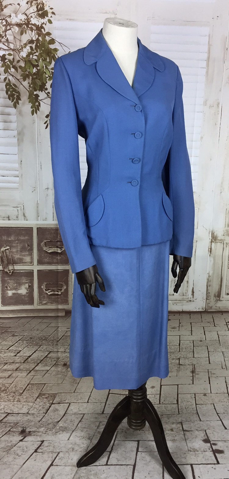 Original Late 1940s 40s Vintage Sky Blue Linen Summer Skirt - Etsy UK