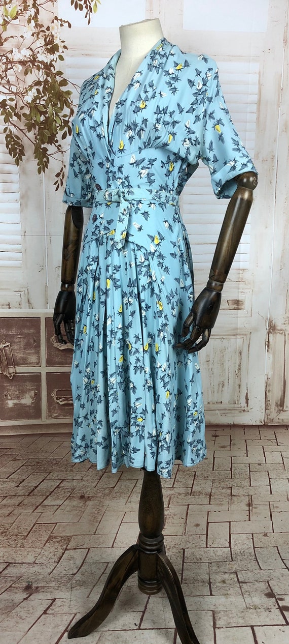 Amazing Original 1940s 40s Vintage Rayon Jersey N… - image 4