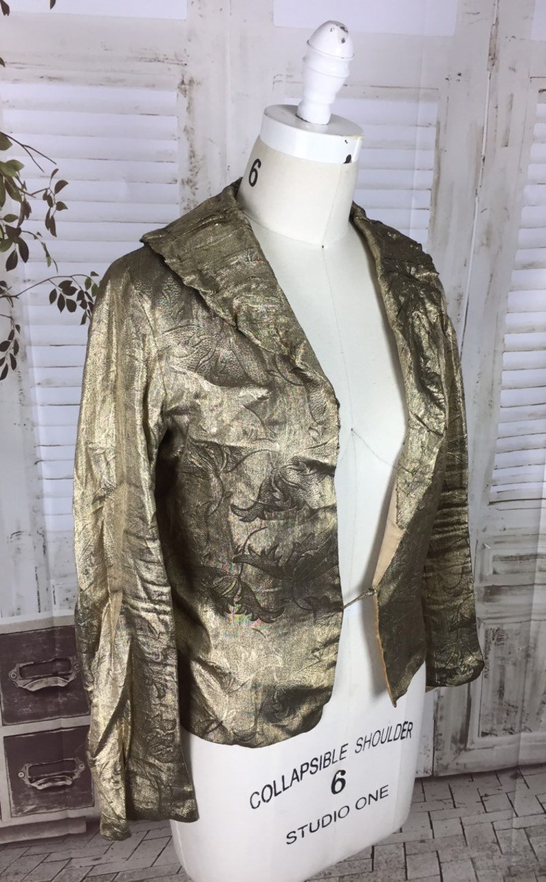 Original 1930s Gold Lame Jacket