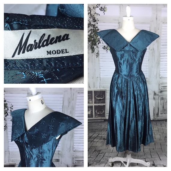 Original Vintage 1950's Electric Blue Oversized Sh