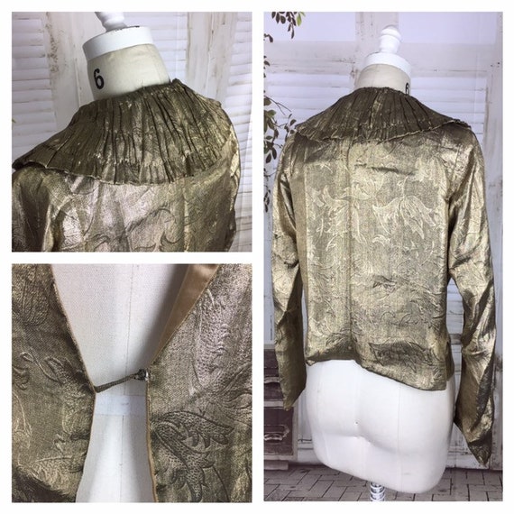 Original 1930s Gold Lame Jacket