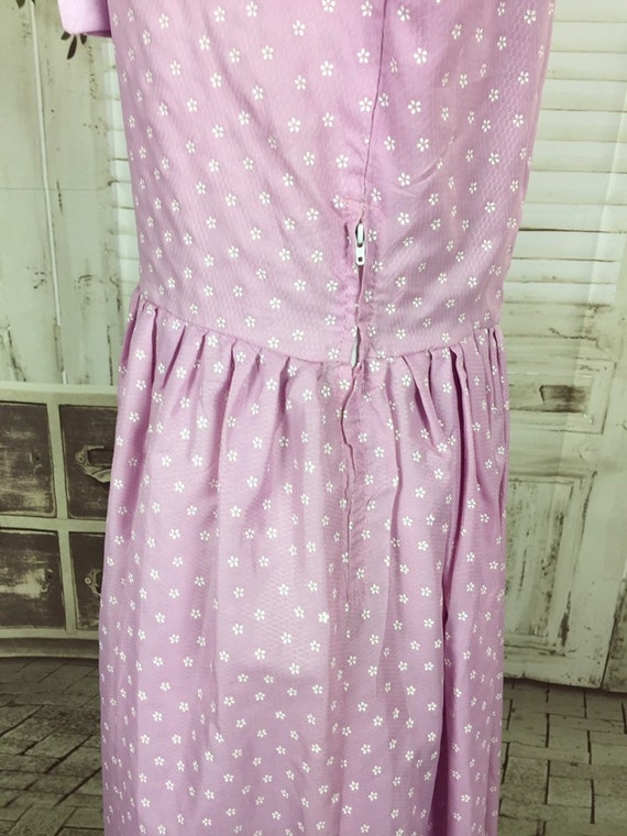 Original 1950s Purple Maxi Dress With Flower Nove… - image 4