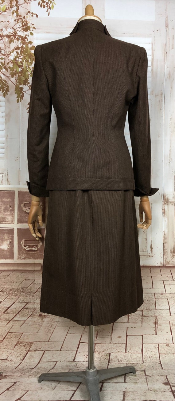 Amazing Original 1940s Vintage Chocolate Brown An… - image 8