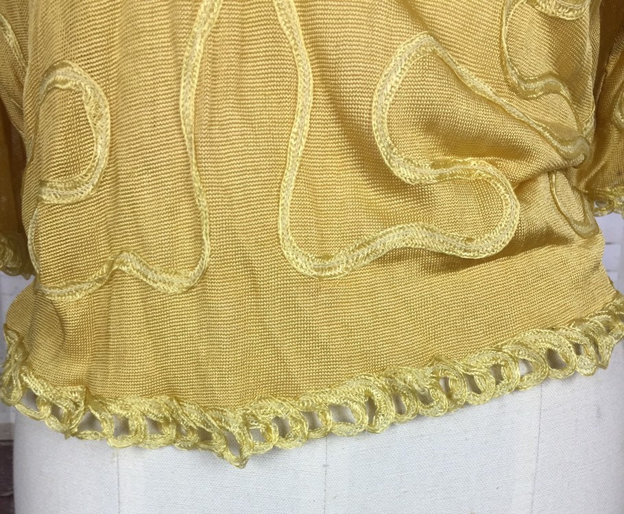 Original 1920s Gold Mustard Yellow Silk Vintage Top Blouse | Etsy