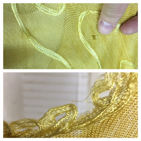 Original 1920s Gold Mustard Yellow Silk Vintage T… - image 9