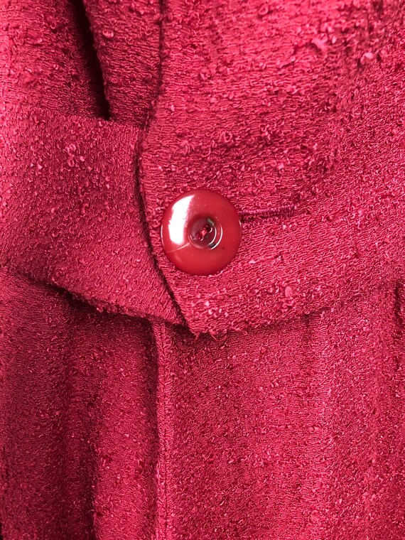 Original Early 1950s 50s Volup Vintage Red Knit D… - image 6