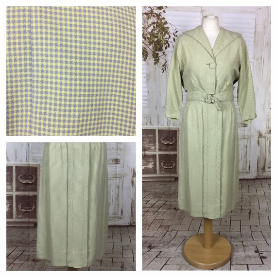 Original 1940s 40s Vintage Sportswear Green And Gr