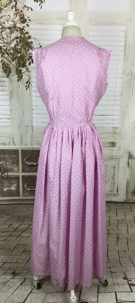 Original 1950s Purple Maxi Dress With Flower Nove… - image 5