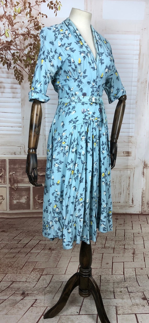 Amazing Original 1940s 40s Vintage Rayon Jersey N… - image 3