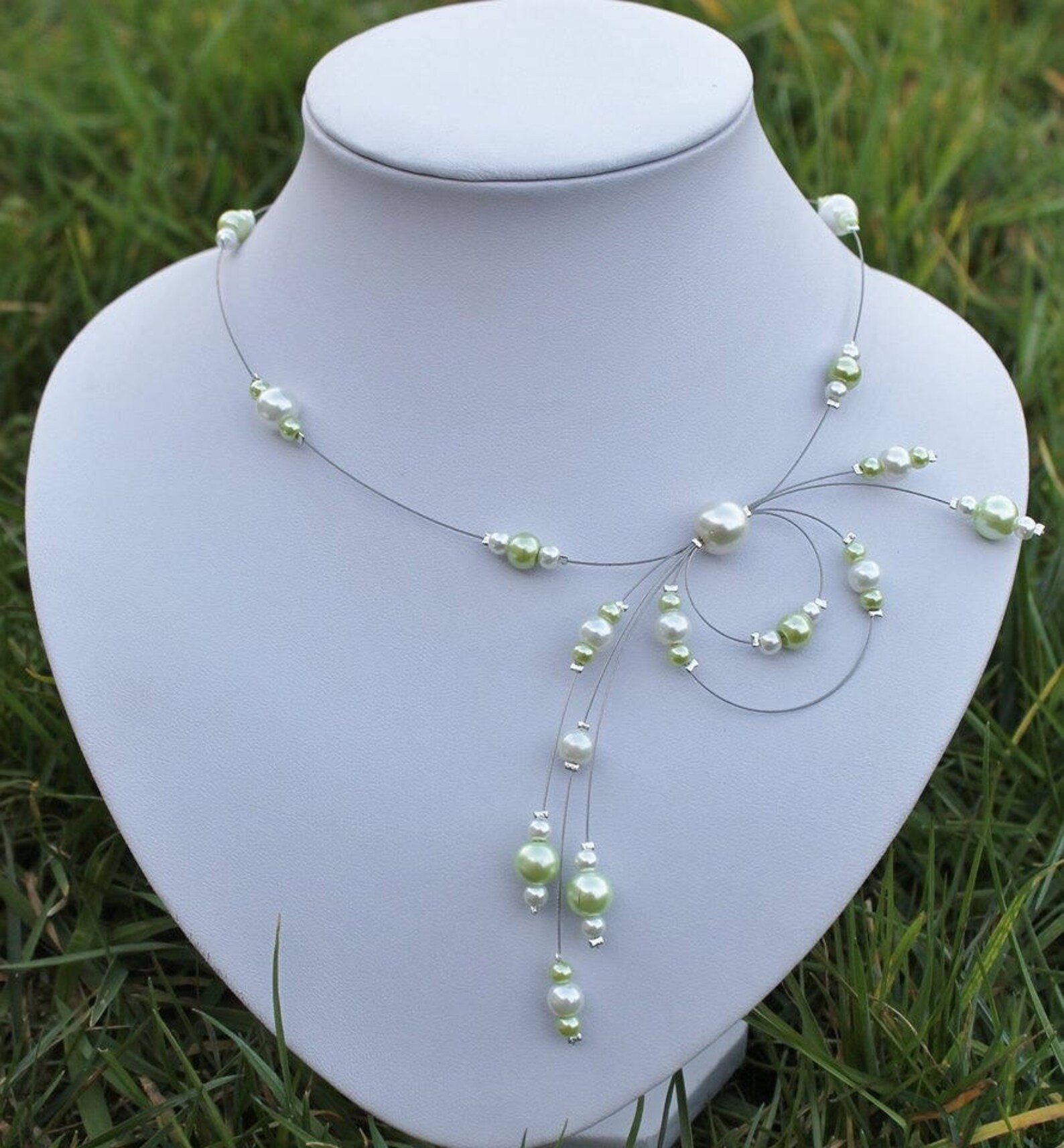 Set of Jewelry for Wedding Bridal Headpiece Lime Green and Etsy