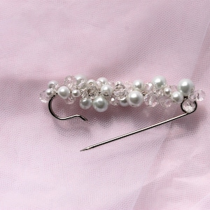 Wedding brooch, brooch for wedding dress lifts train, ideal for attaching the bride's dress nicely image 2