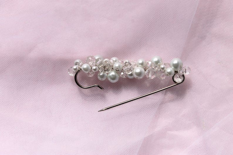 Wedding brooch, brooch for wedding dress lifts train, ideal for attaching the bride's dress nicely image 2