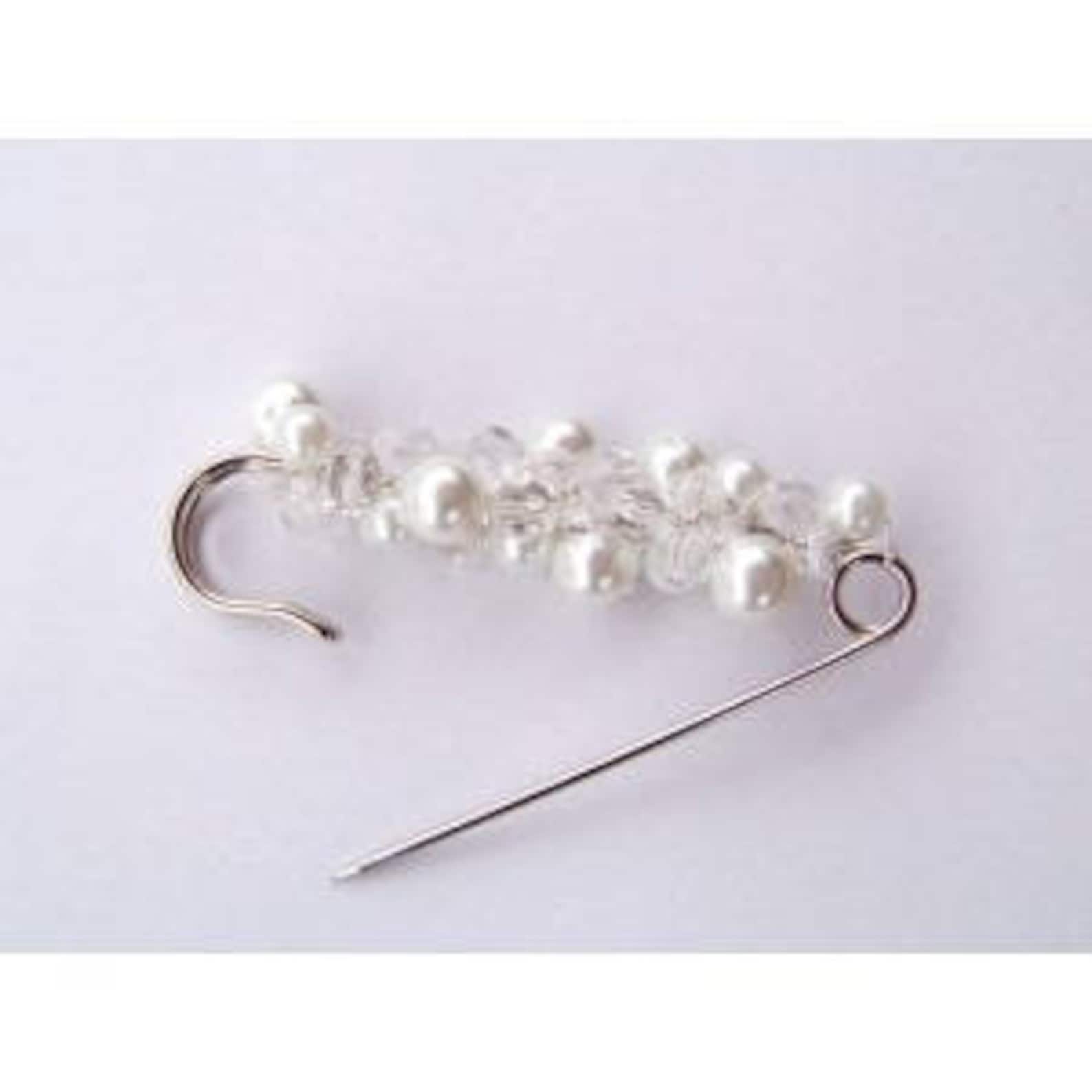 Attache Traîne / Broche Mariage Bordeaux Et Beige Clair Avec Fleurs - Neuf Avec étiquettes