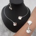 Collier Blanc/Argenté pr robe de Mariée/Mariage/Soirée