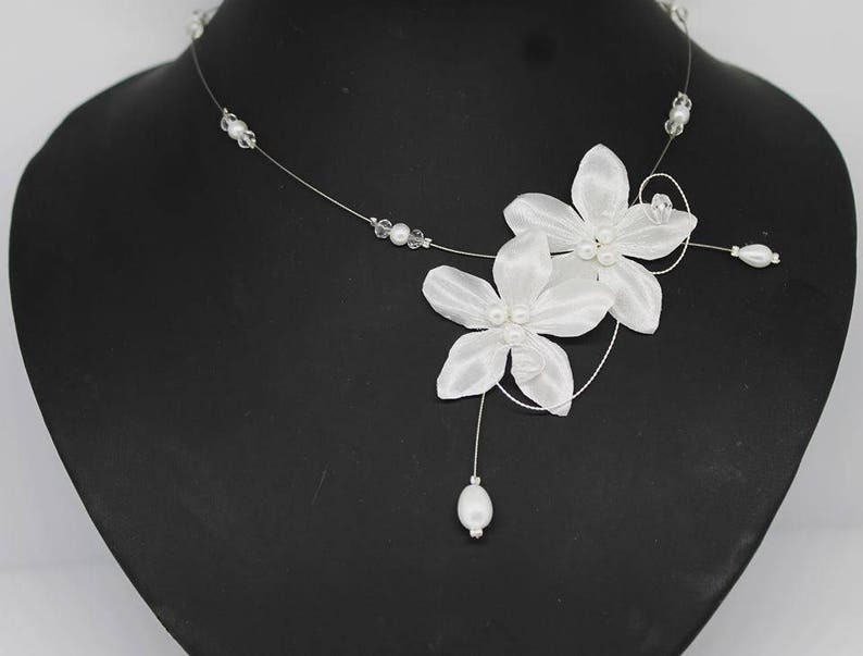 Collier Mariée/perles Turquoise Et Gris Clair - Raffiné Pour Robe De Soirée - Neuf Avec étiquettes