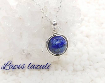 ◇HYERES LOR◇ Fenidor Silver (Y) Flat Necklace Lapis Lazuli LAPIS LAZULI Viking Ball Pendant, Gotland, silver Wulflund
