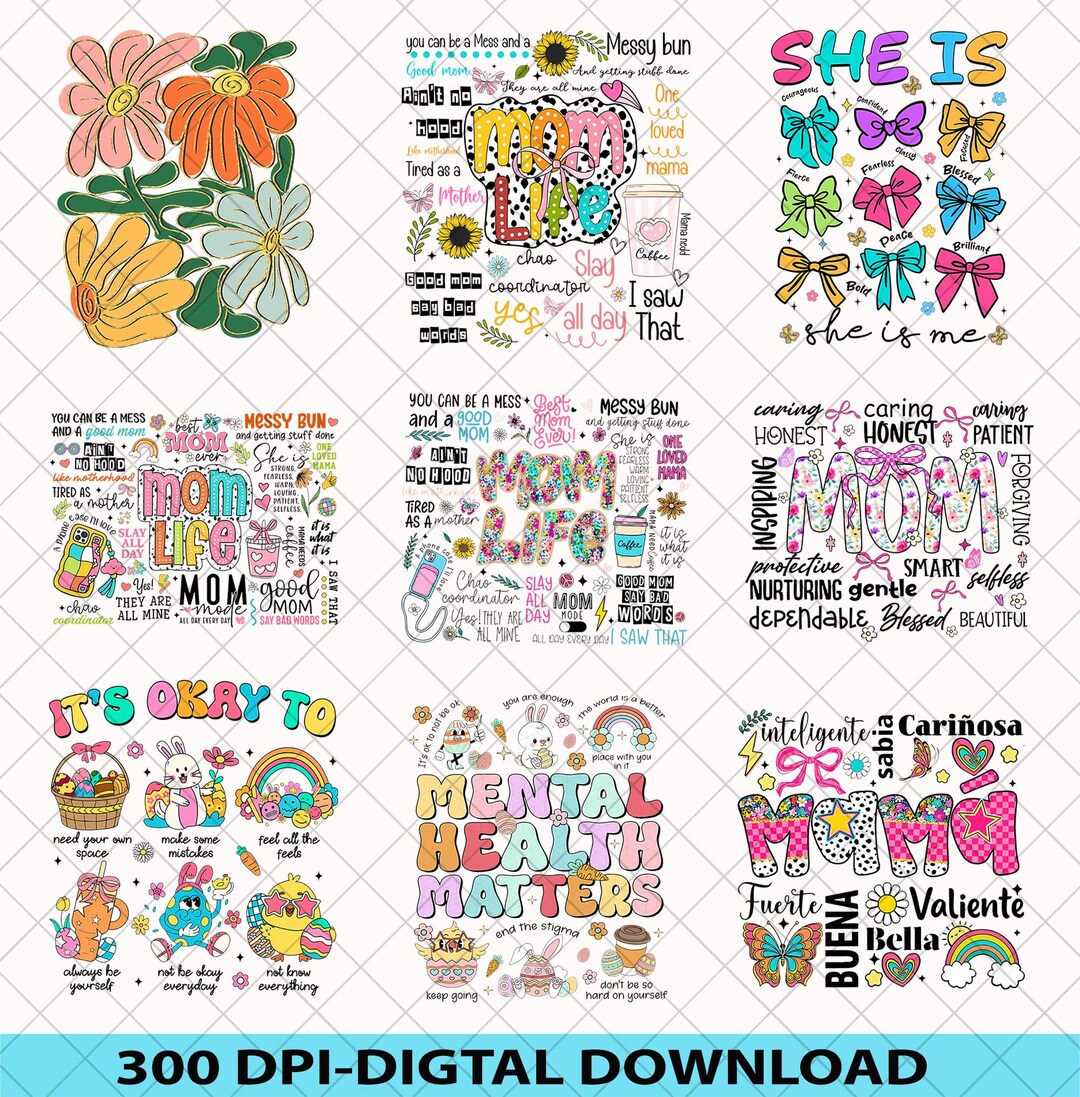 9+ Mental Health Png Bundle, Self Love Png, Mental Health Png, Mental ...