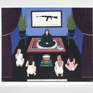It rubs the whale sperm on its skin, it does it whenever it is told * limited edition Art Print